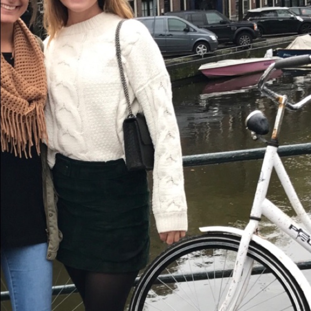 Urban outfitters white knit sweater